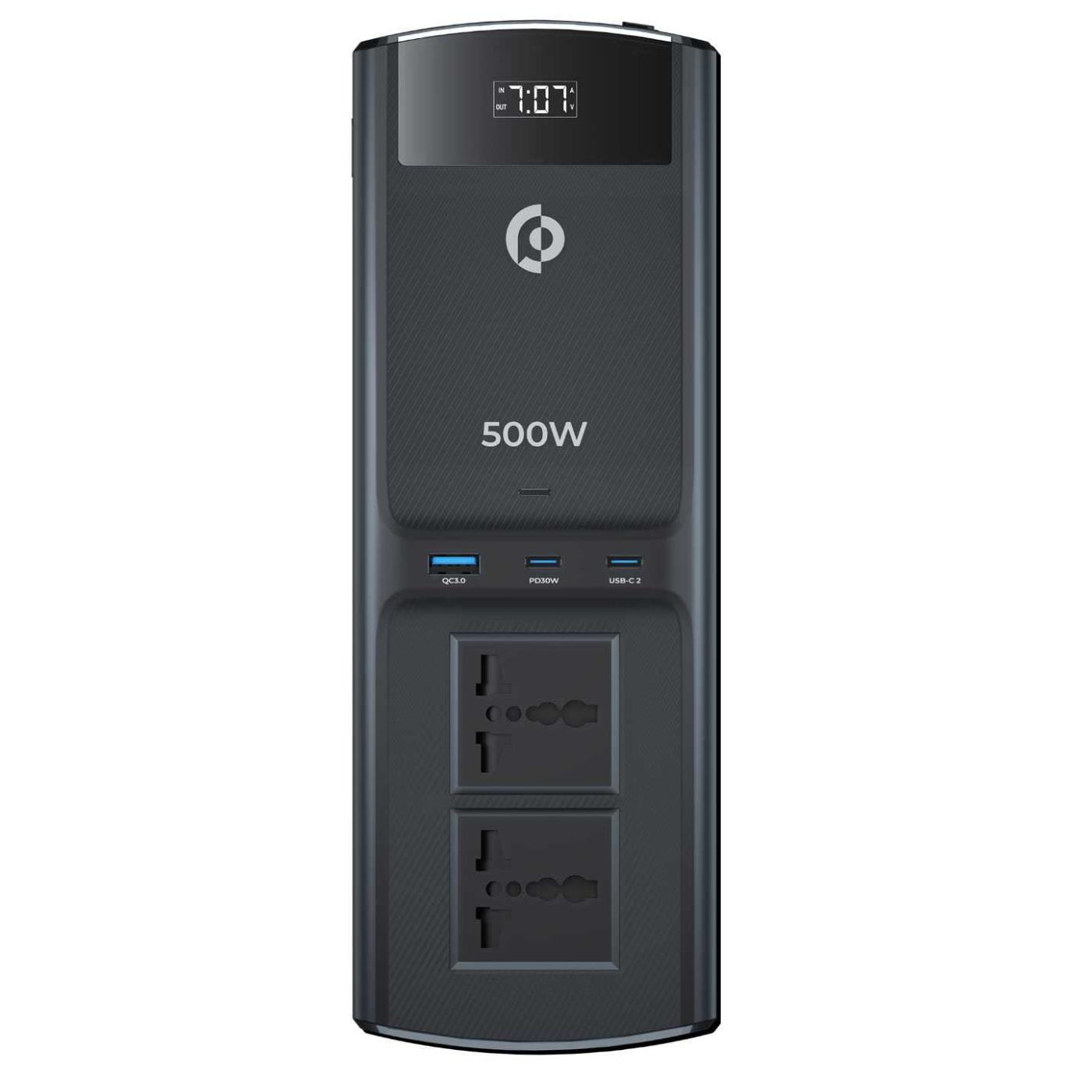 powerology-car charger 500w-black-4